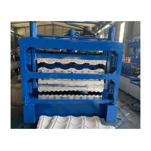 8.5*1.5*1.75m Three Layers Roof Tile Roll Forming Machine With 13-18 Stations