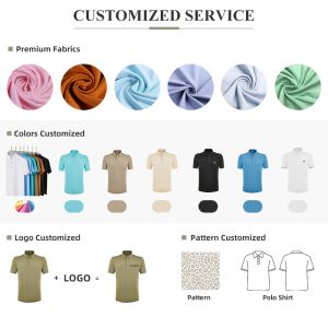 Men's Casual Style Anti-pilling Polo Shirt with Customized Colors and Embroidere