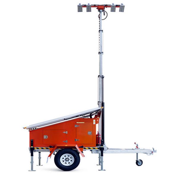 Quality Mobile Lighting Tower Trailer Mounted Solar LED Light Tower Infrastructure Projects Solar Lights for Driveway for sale