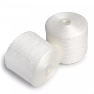 Top Quality 60/3 Raw White 100% Polyester Spun Yarn For Sewing