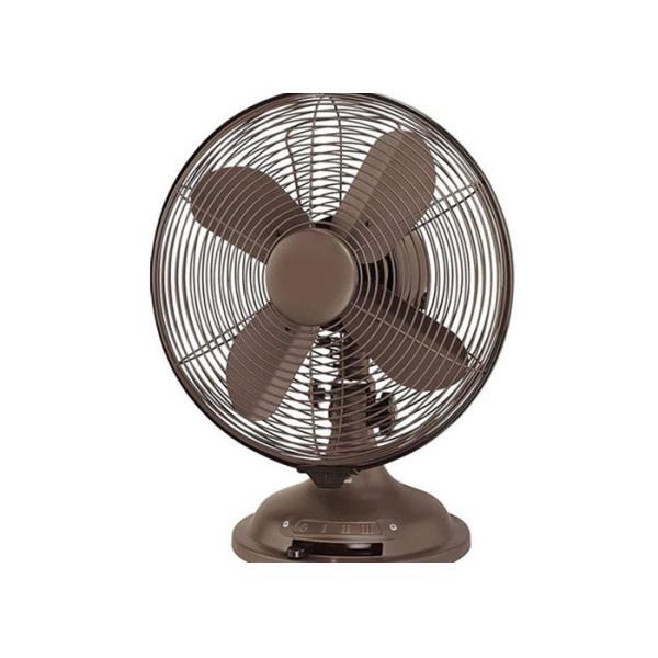 Portable Retro Desk Fan 120V 3 Speed Oil Rubbed Bronze Office & Home