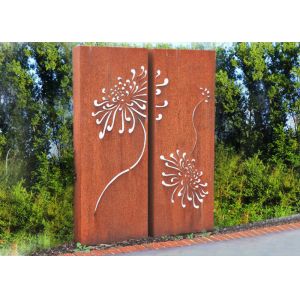 China Corten Steel Metal Wall Sculpture For Indoor Outdoor Decoration 120cm Height on sale