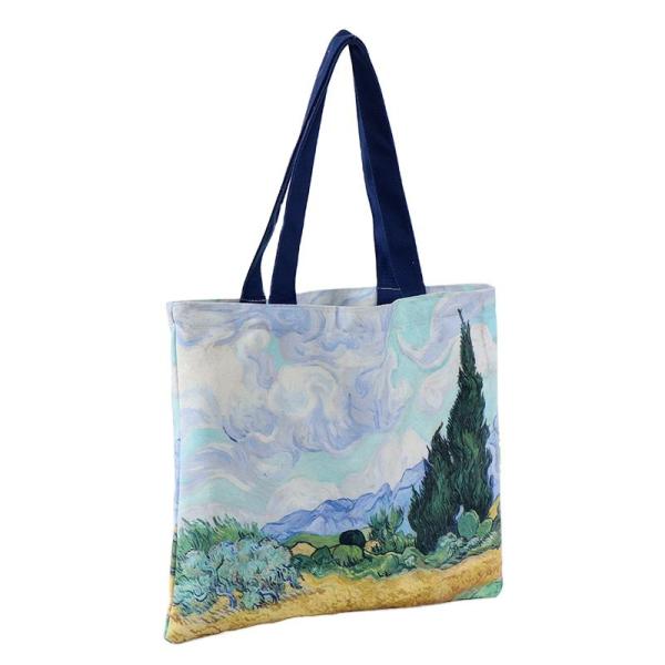 Custom Logo Printed Recycled Reusable Sublimation Tote Bag for Business Shopping Grocery