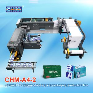 China Compact A4 Paper Production Line with 2 Rolls 4 Pockets and 10 Reams/Min Output in 8×9 Meters Footprint on sale