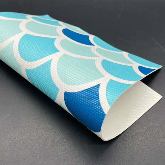 HLSPL010 Rectangular PVC Swimming Pool Liner Fish Scale Print Pattern Anti