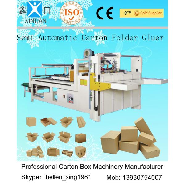 Quality Paperboard Automatic Folding And Gluing Machine For Lock-Bottom Paper Box for sale