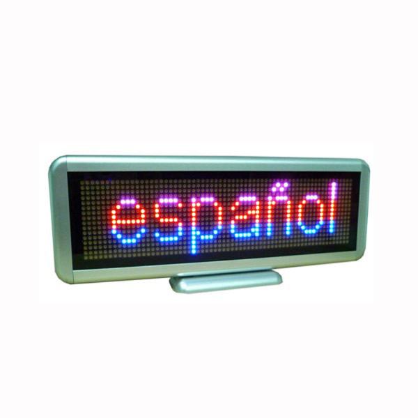 Red/Blue/Pink Messsage LED display Moving Scrolling Programmable Sign Rechargeab