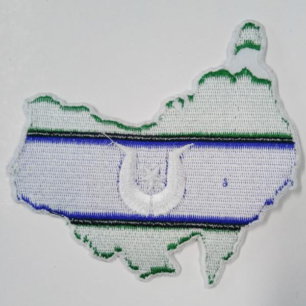 7C Twill Felt Background Embroidered Patch Starfleet Kings County For Jacket