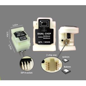 DUAL CHIP SIZE EEPROM ADAPTER 2 IN 1 QFN/WSON TO DIP8 SOCKET FOR PC BIOS LCD CAR