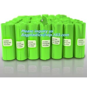 Customized Compostable Green Dog Poop Bag, biodegradable and compostable zero