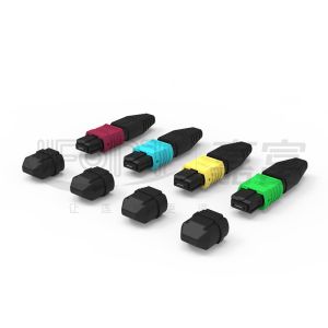 SENKO MPO LC Breakout Cable Low Loss Insertion Aqua/Beige Connector 850/1300nm 0