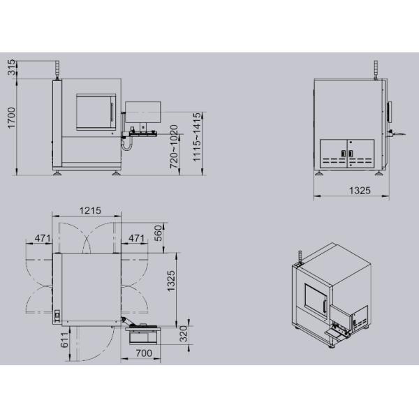Unicomp 5μm Micro Focus High Precision PCBA IC Electronics X-ray Inspection Machine AX7900