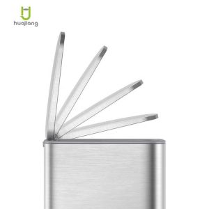 LOGO PRINT Allowed Square 11.5L*3 Stainless Steel Soft Close Pedal Trash Bin for