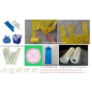 250pcs/Min Garbage Bag On Roll Making Machine , 80mtr/min Biodegradable Plastic