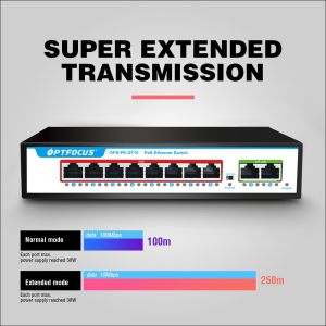 Factory OEM/ODM 100M 10 Port Poe Switch 10port poe switch 8 Port 10/100M ACTIVE