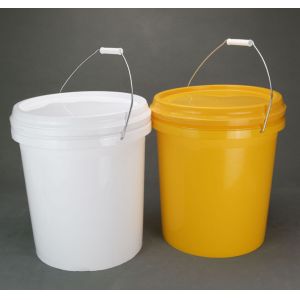 Round Plastic or Metal 5 Gallon Bucket with Handle and Gasket