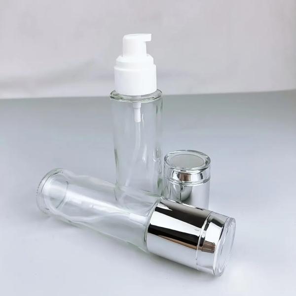 Lotion Bottles for Lotion Body Wash Shampoo Conditioner transparent glass cosmetic bottle with sprinkler
