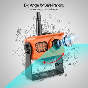 720P H.264 HD RV Wireless Backup Camera Kit With 7 Inch Monitor Orange Color