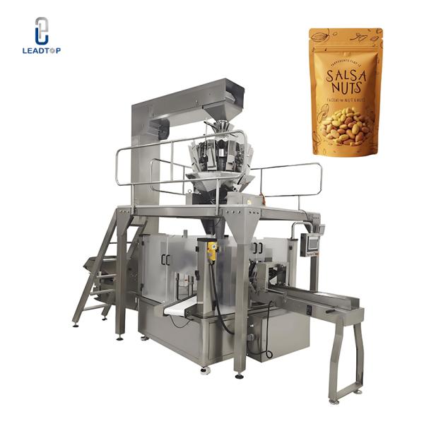 Quality Automatic Premade Bag Multihead Weigher Packaging Line for Peanuts Packing Machine Include Metal Detector/Code Printing for sale