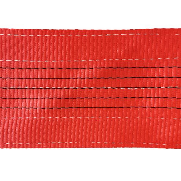 Red Color Flat Polyester Woven Webbing Sling / Polyester Sling Belt TSWB05-7