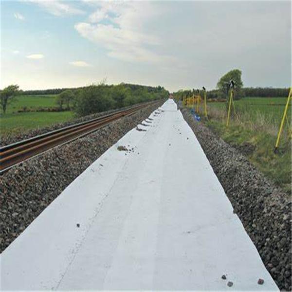 Short Nonwoven Geotextile 4m X 50m Black Geofabric Road Highway Railway Landfill