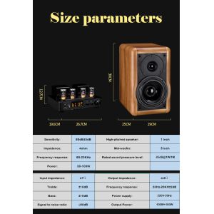 5 Inch Medium Bass Hi Fi Bookshelf Speakers For Indoor Home