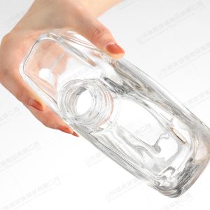 OEM/ODM Accepted Electroplating Clear Glass Bottles for Brandy Whiskey Vodka