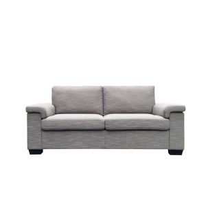 198cm Fabric Sofa Bed Double Size Sleeper Couch With Mattress Grey Arm Cushion