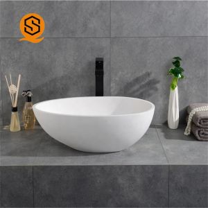 Hotel Lavabo Above Counter Bathroom Basin Solid Surface bold element