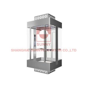 2000kg Square Shape Panoramic Elevator Observation Lift Full Glass Cabin