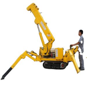 5T 8T Spider Crawler Crane Remote Control Electric Diesel Telescopic Spider Boom