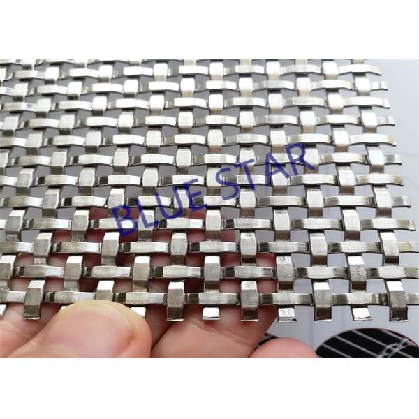 Quality Custom Decorative Metal Screen Mesh , Decorative Woven Wire Mesh For Cabinet Doors for sale