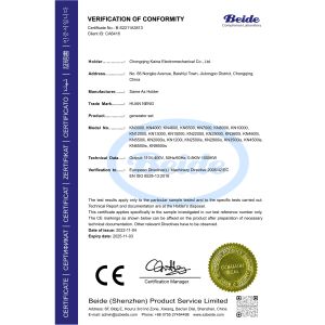 Chongqing Kena Electronmechanical Co., Ltd. Certifications