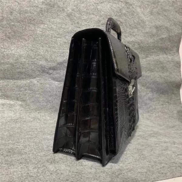 Authentic True Alligator Skin Businessmen Passcode Briefcase Top-handle Bag Genuine Crocodile Leather Male Large Handbag