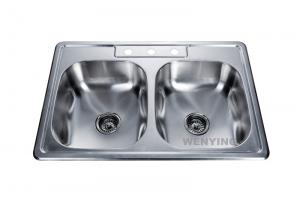 China T33226 Undermount Double Bowl without drainboard on sale