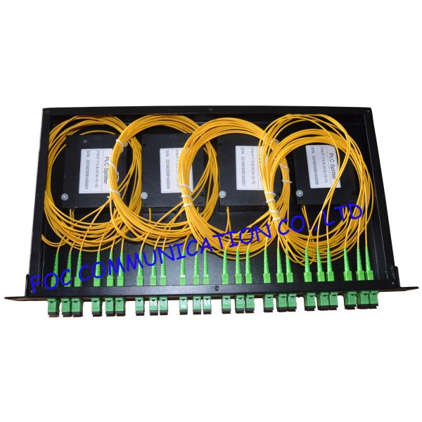 Quality SC / APC Connector Fiber PLC Splitter Low PDL Low Insertion Loss For FTTX for sale