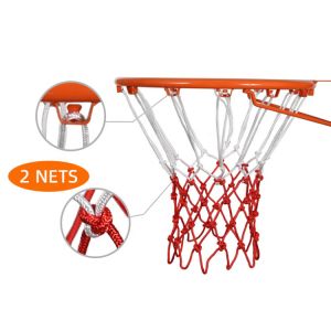 Professional basketball nets two pack 50cm polyester white basketball net