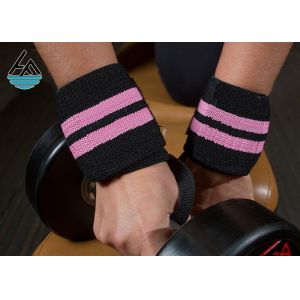 Super Heavy Pink Weight Lifting Wrist Straps Powerlifting With Mutifunction