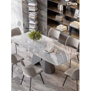 Luxurious And Practical Ceramic Marble Top Dining Table For Dining Room