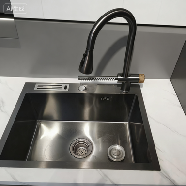 Wholesale UltraDurable Stainless Steel Kitchen Sink Set with Integrated Faucet from china suppliers