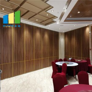 Interior Temporary Sound Proof Partition Wooden Folding Door Partition For