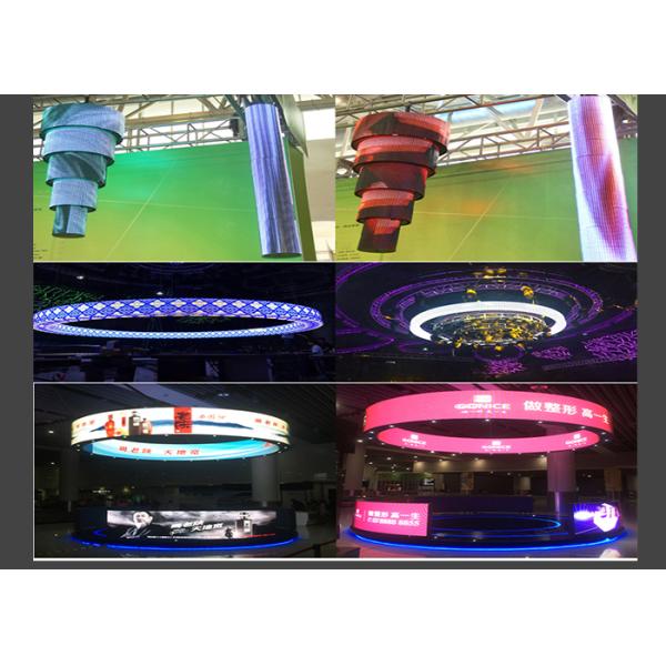 Light weight P4 Flexible Led display with Soft Rubber module of 24x12cm