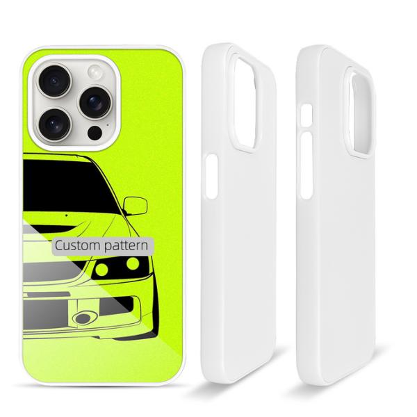 Printable Blank Plastic 2D Sublimation Phone Case With Aluminum Sheet For Iphone 15 16 14 Pro