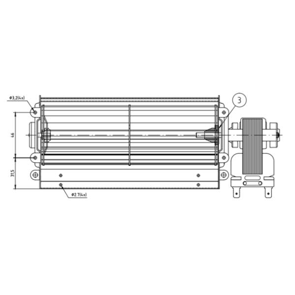 4500-06 crossflow fan assembly