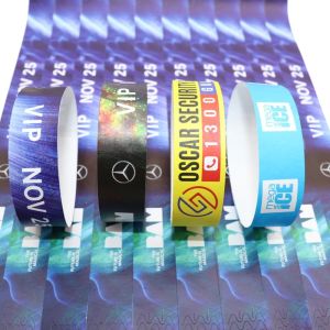 Custom Event Sequential Numbered Tyvek Wristbands with Custom Logo and