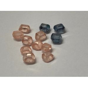 Pink And Blue HPHT Rough Lab Created Diamond Round Shape Brilliant Cut