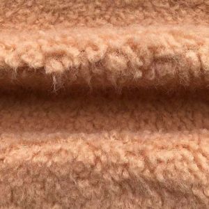 China Stain Repellent 100% Polyester Customized Particles Lamb Wool Coat for Women's Fabric on sale