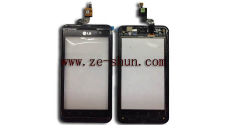 Black LG Optimus Me P350 Replacement Touch Screens , Mobile Touch Screens