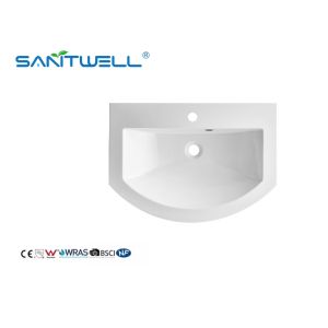 SWS650 Good Price Various Size Acceptable Stone Resin Basins Round-Half Shape