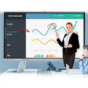 School Classroom 55 Inch Interactive Whiteboard , 4MM Glass Smart Board Digital